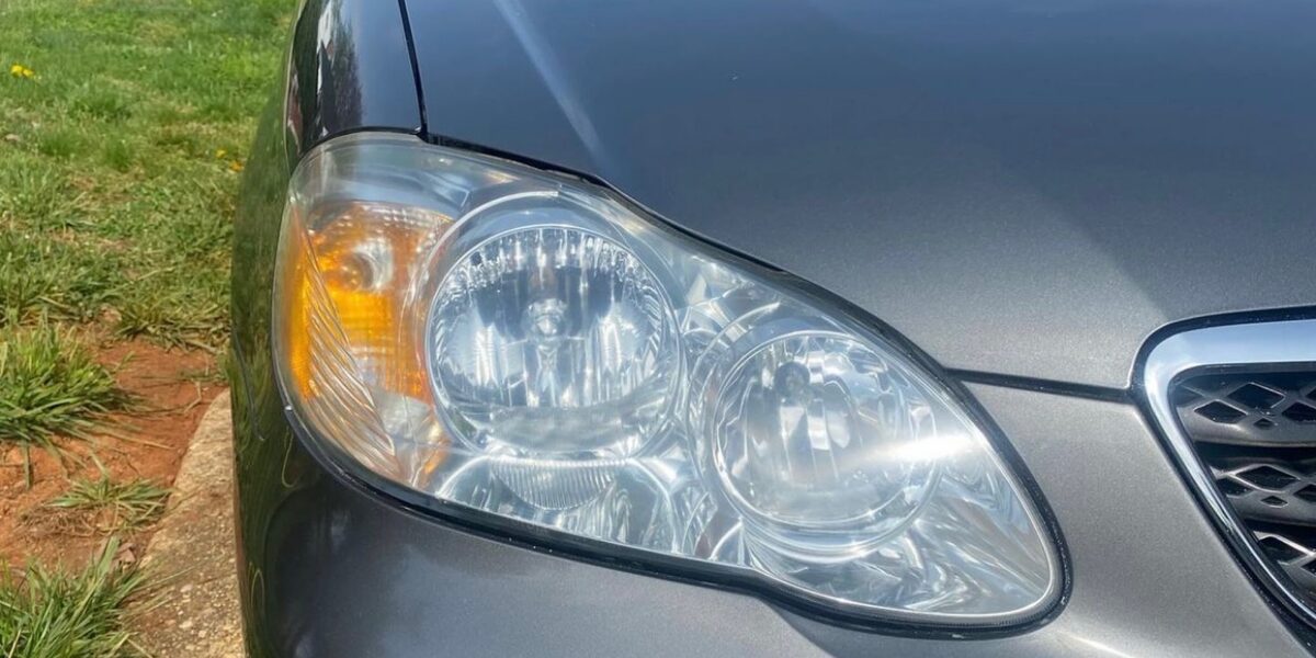 Crystal clear headlight after restoration
