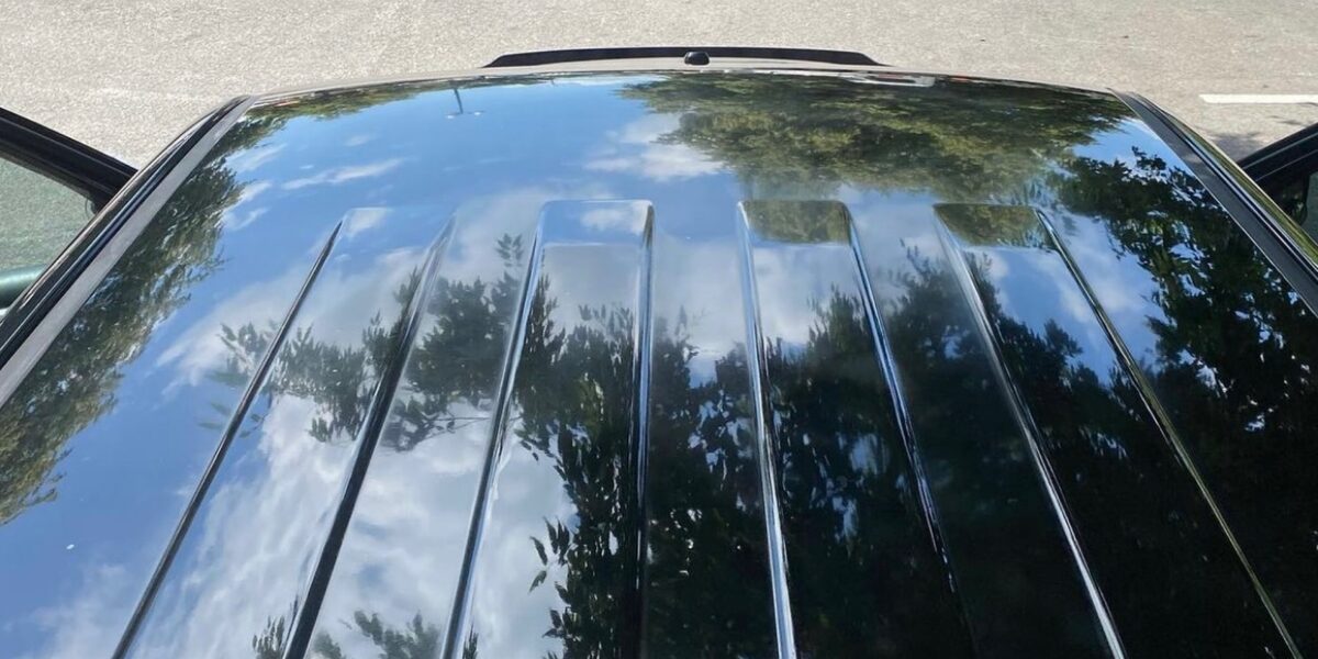 Reflective hood after paint enhancement