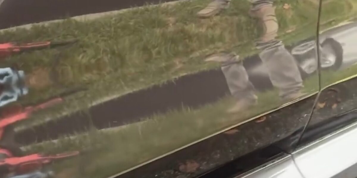 Clear, reflective paint after correction