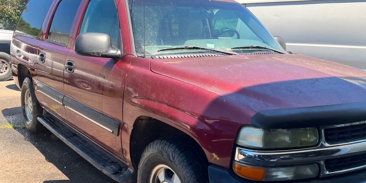 Shiny red SUV after wash and wax