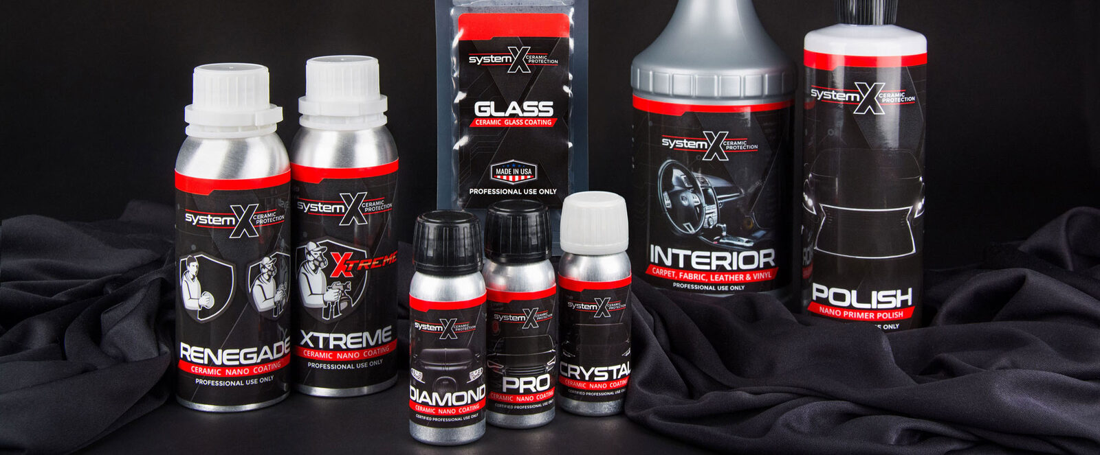 Professional ceramic coating product bottles