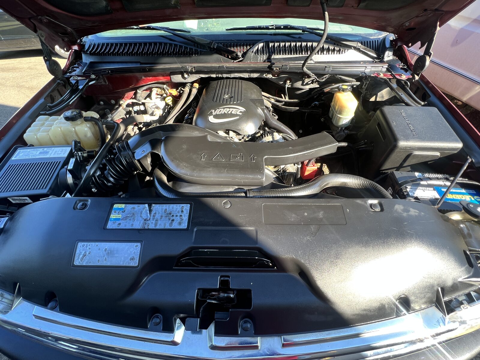 Clean engine bay after degreasing and dressing