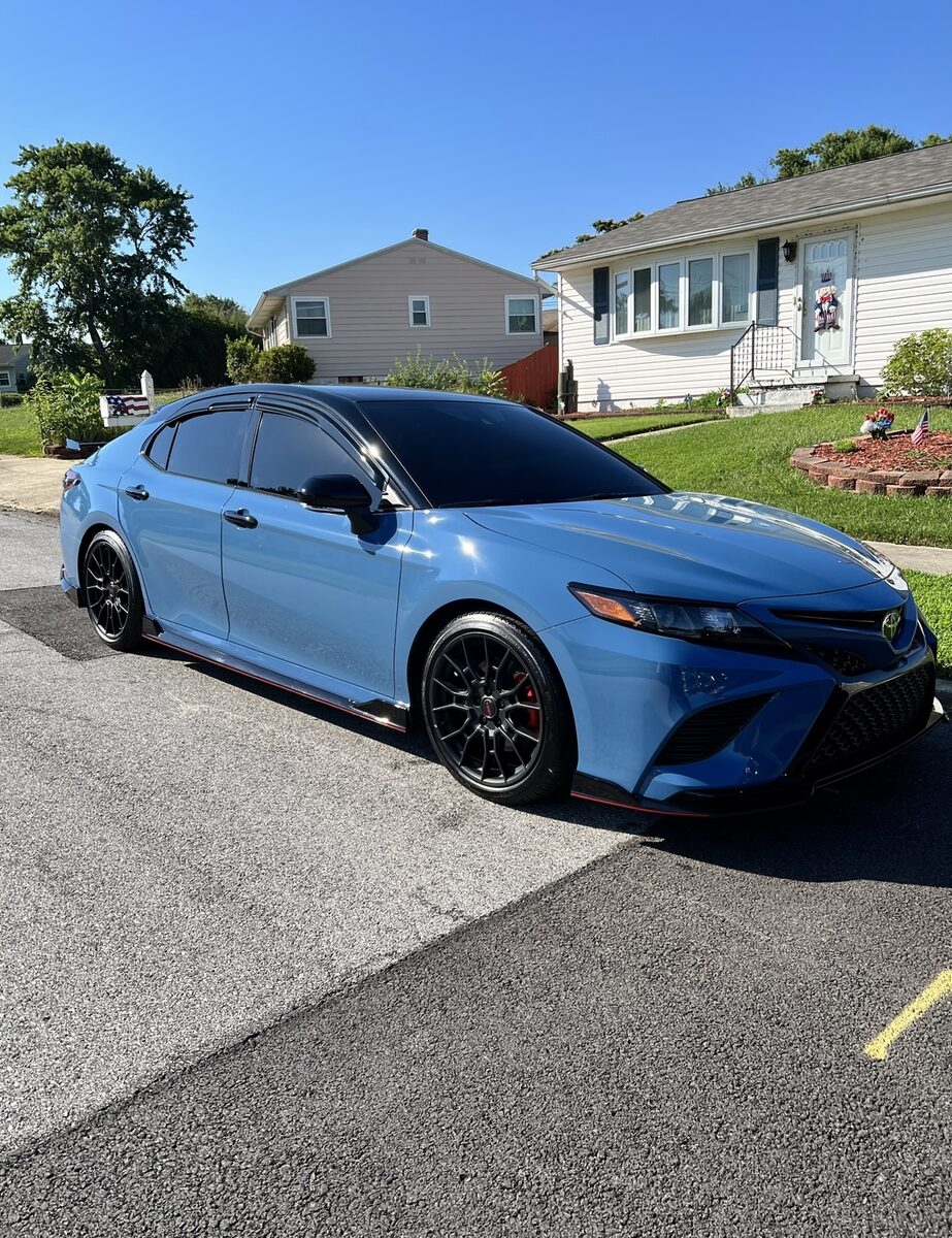 Blue Toyota Camry after full detail