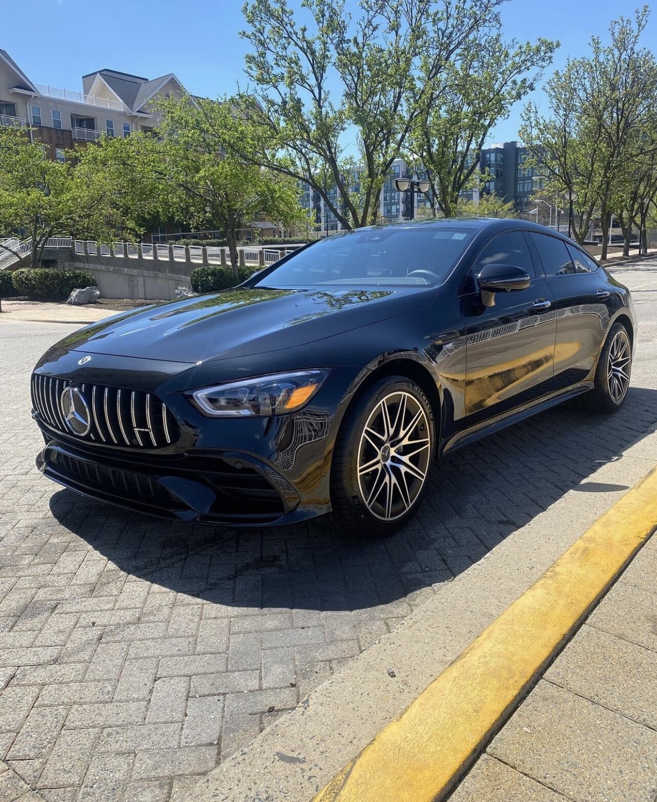 Black Mercedes-AMG after paint enhancement