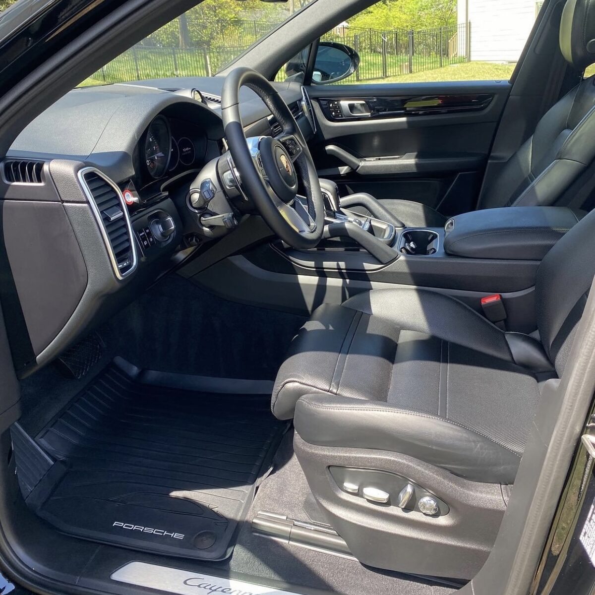 Porsche interior after full detail